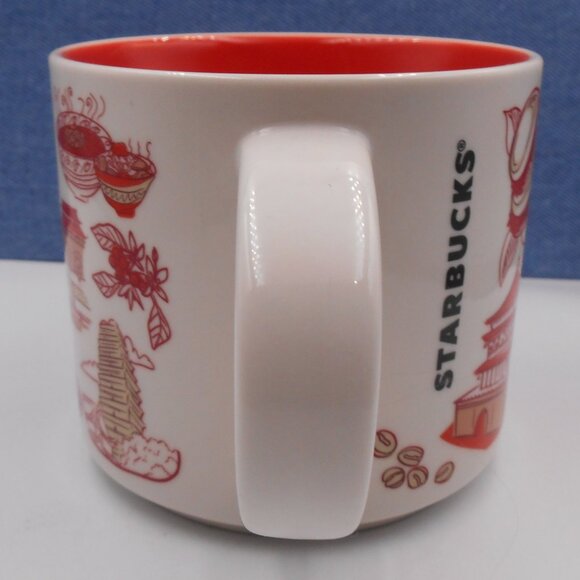 STARBUCKS 2023 BEEN THERE SERIES COFFEE MUG CUP XI'AN WHITE & RED COLLECTIBLE - Picture 2 of 8